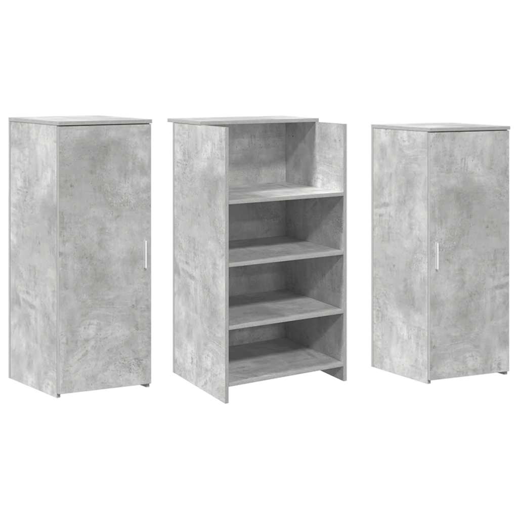 Recepční Stůl Betonově Šedý 135X50X103,5 Cm Kompozitní Dřevo