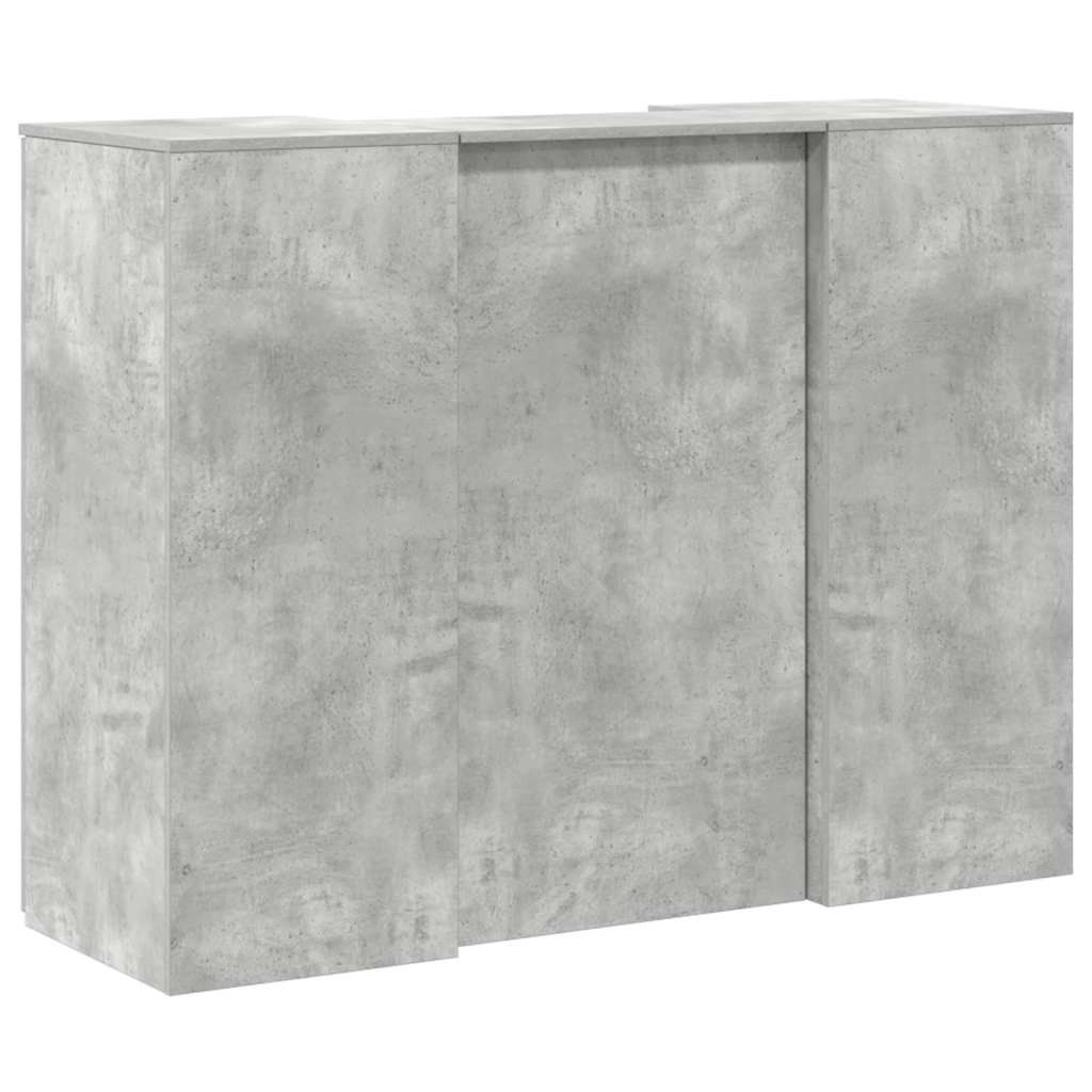 Recepční Stůl Betonově Šedý 135X50X103,5 Cm Kompozitní Dřevo