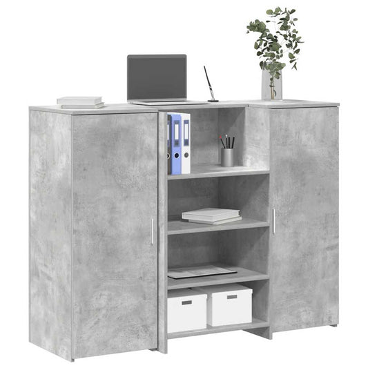 Recepční Stůl Betonově Šedý 135X50X103,5 Cm Kompozitní Dřevo