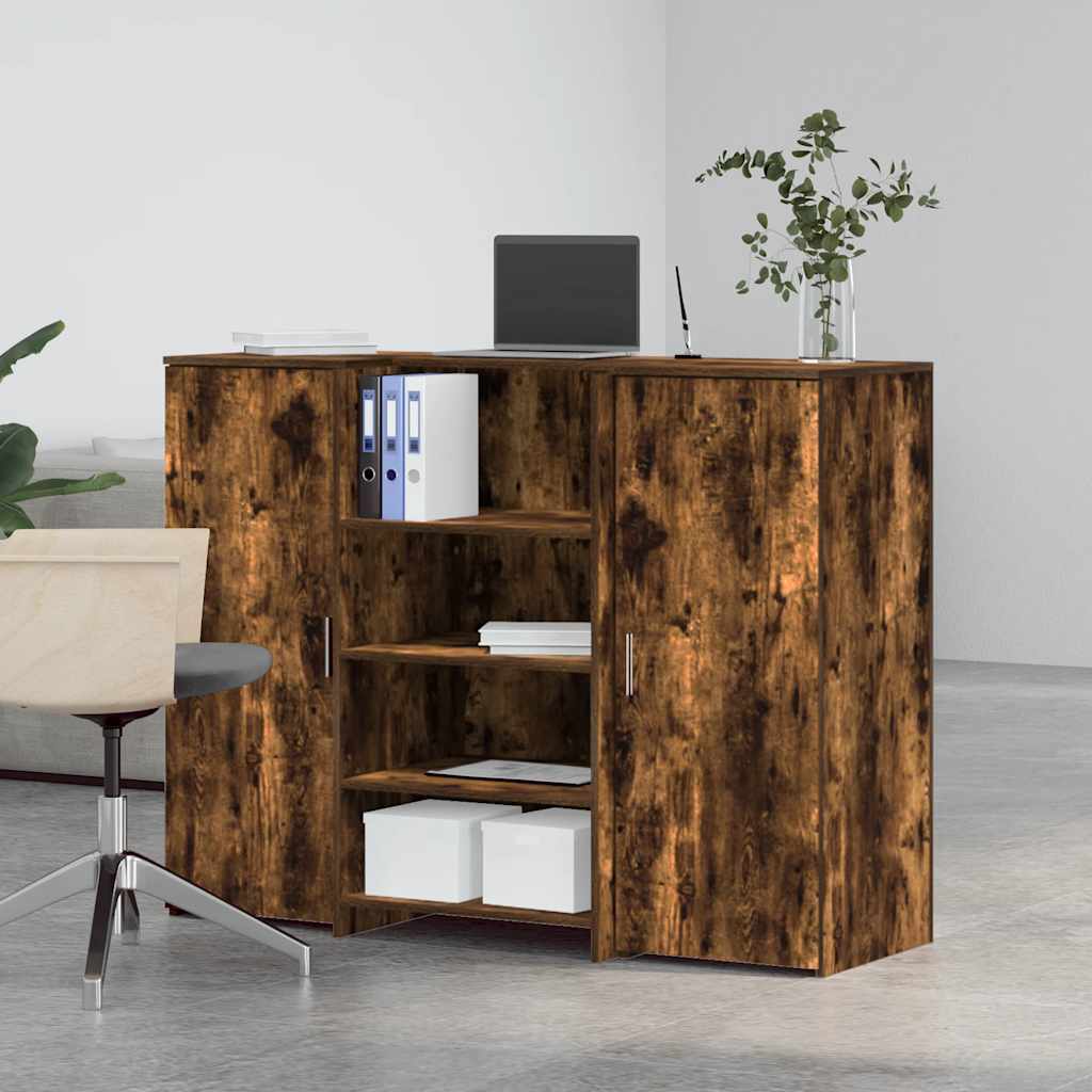 Recepční Stůl Kouřový Dub 135X50X103,5 Cm Kompozitní Dřevo