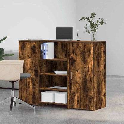 Recepční Stůl Kouřový Dub 135X50X103,5 Cm Kompozitní Dřevo