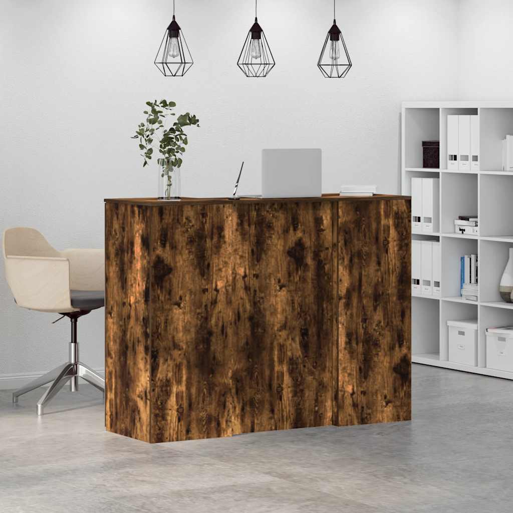 Recepční Stůl Kouřový Dub 135X50X103,5 Cm Kompozitní Dřevo