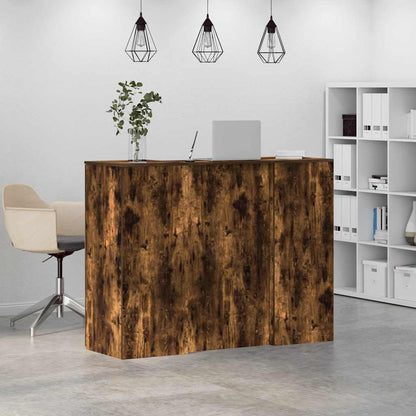 Recepční Stůl Kouřový Dub 135X50X103,5 Cm Kompozitní Dřevo