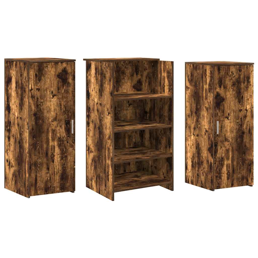Recepční Stůl Kouřový Dub 135X50X103,5 Cm Kompozitní Dřevo