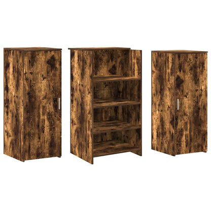Recepční Stůl Kouřový Dub 135X50X103,5 Cm Kompozitní Dřevo