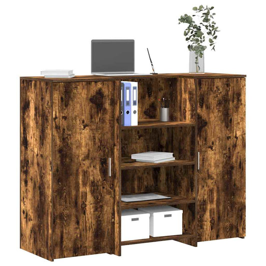 Recepční Stůl Kouřový Dub 135X50X103,5 Cm Kompozitní Dřevo