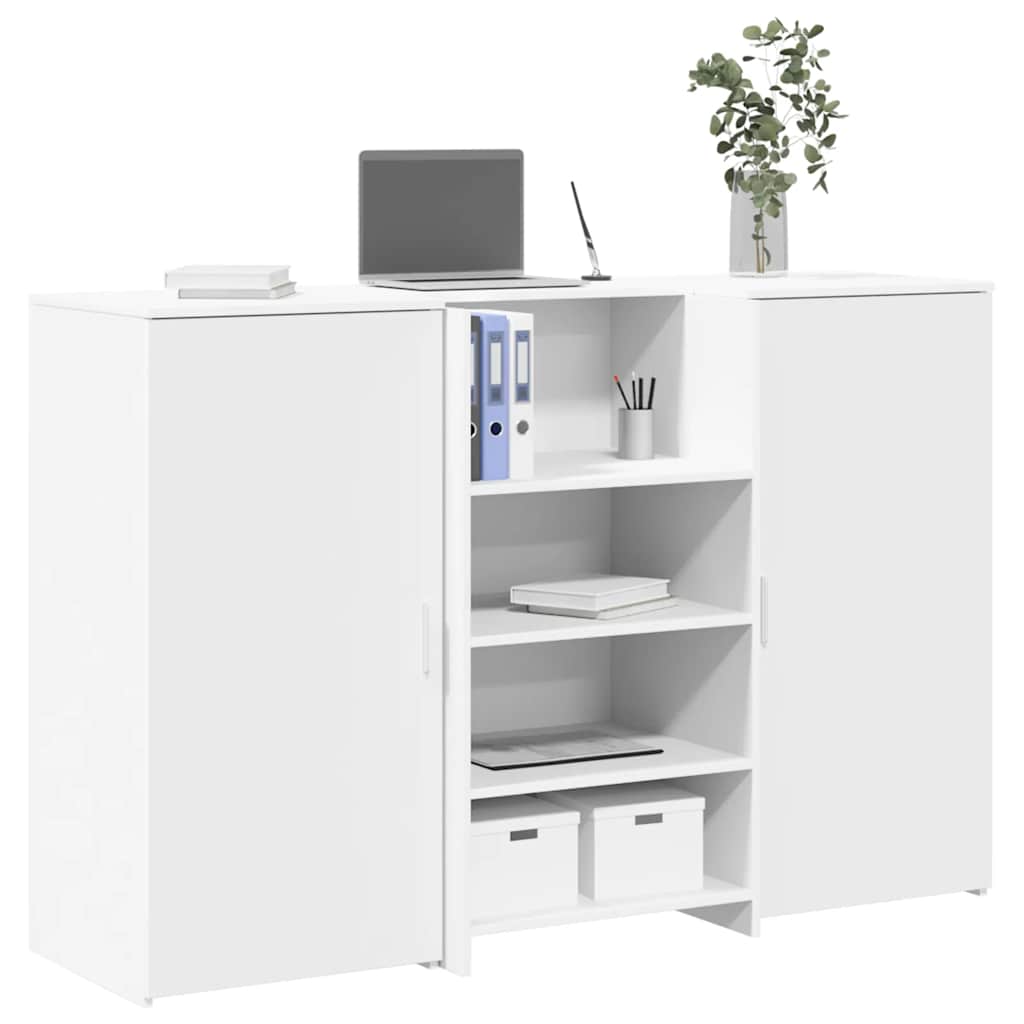 Recepční Stůl Bílý 155X50X103,5 Cm Kompozitní Dřevo