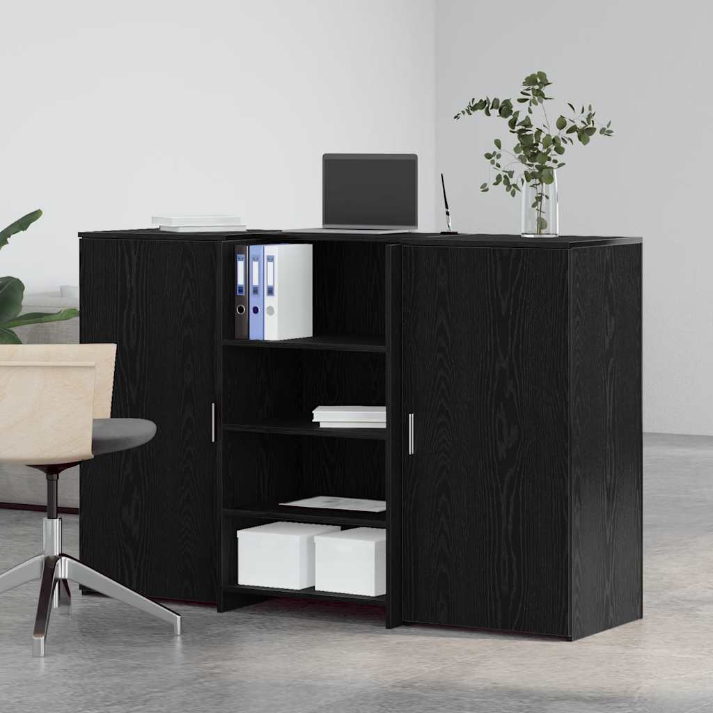 Recepční Stůl Černý Dub 155X50X103,5 Cm Kompozitní Dřevo
