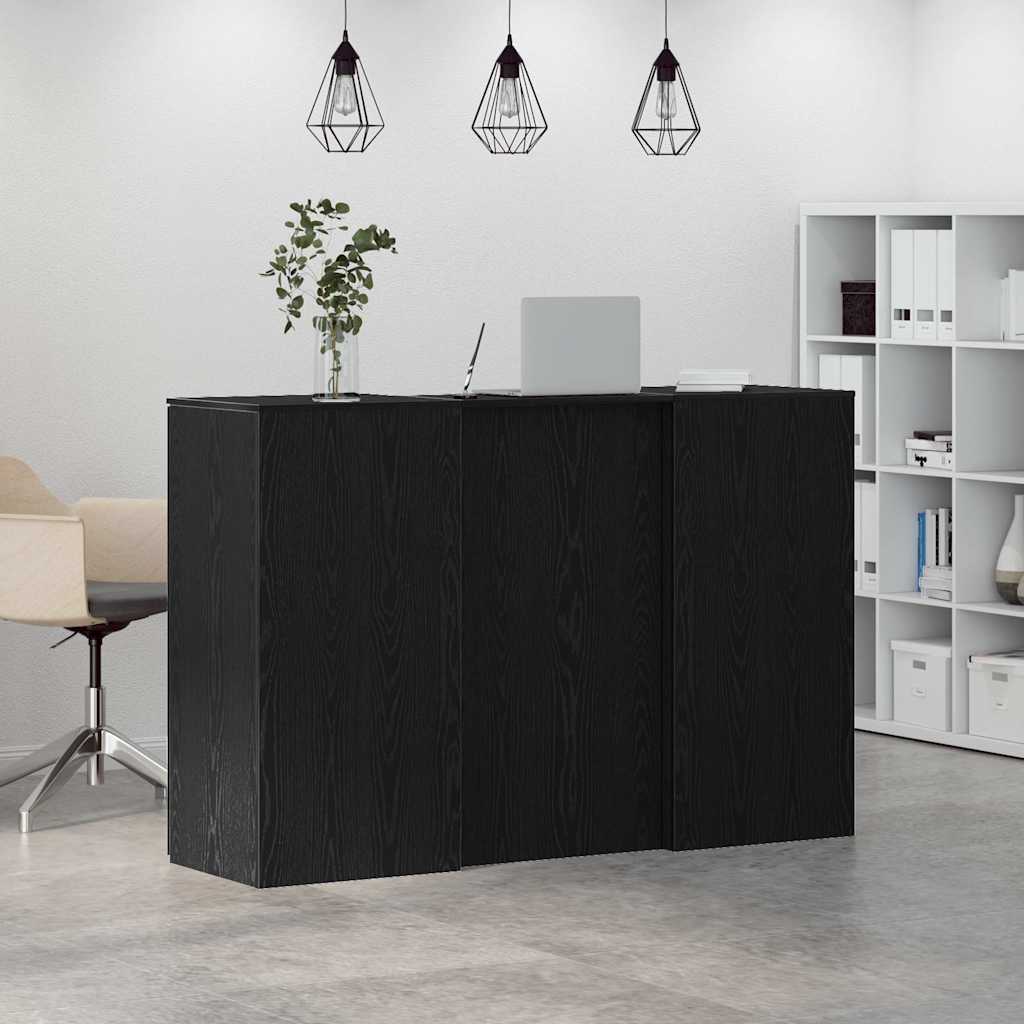 Recepční Stůl Černý Dub 155X50X103,5 Cm Kompozitní Dřevo