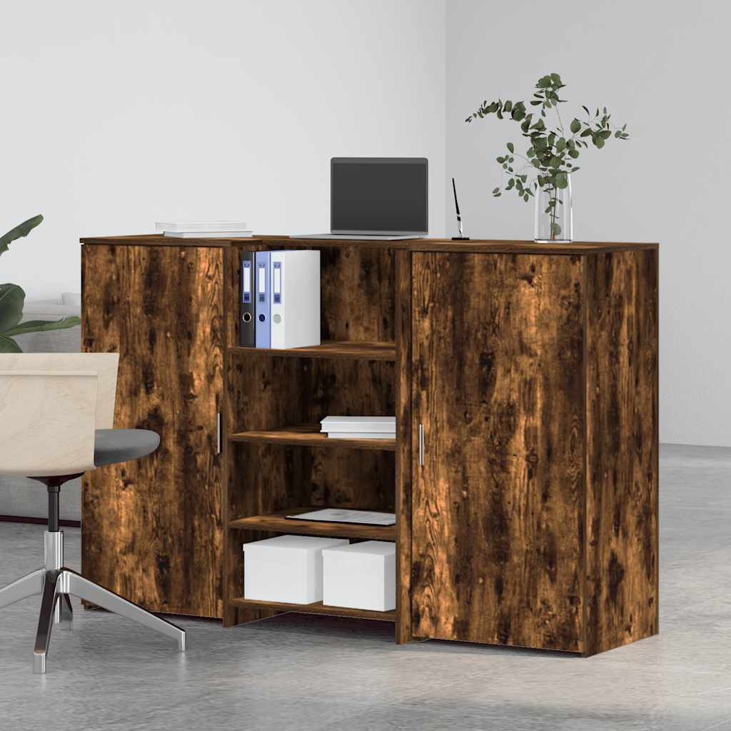 Recepční Stůl Kouřový Dub 155X50X103,5 Cm Kompozitní Dřevo