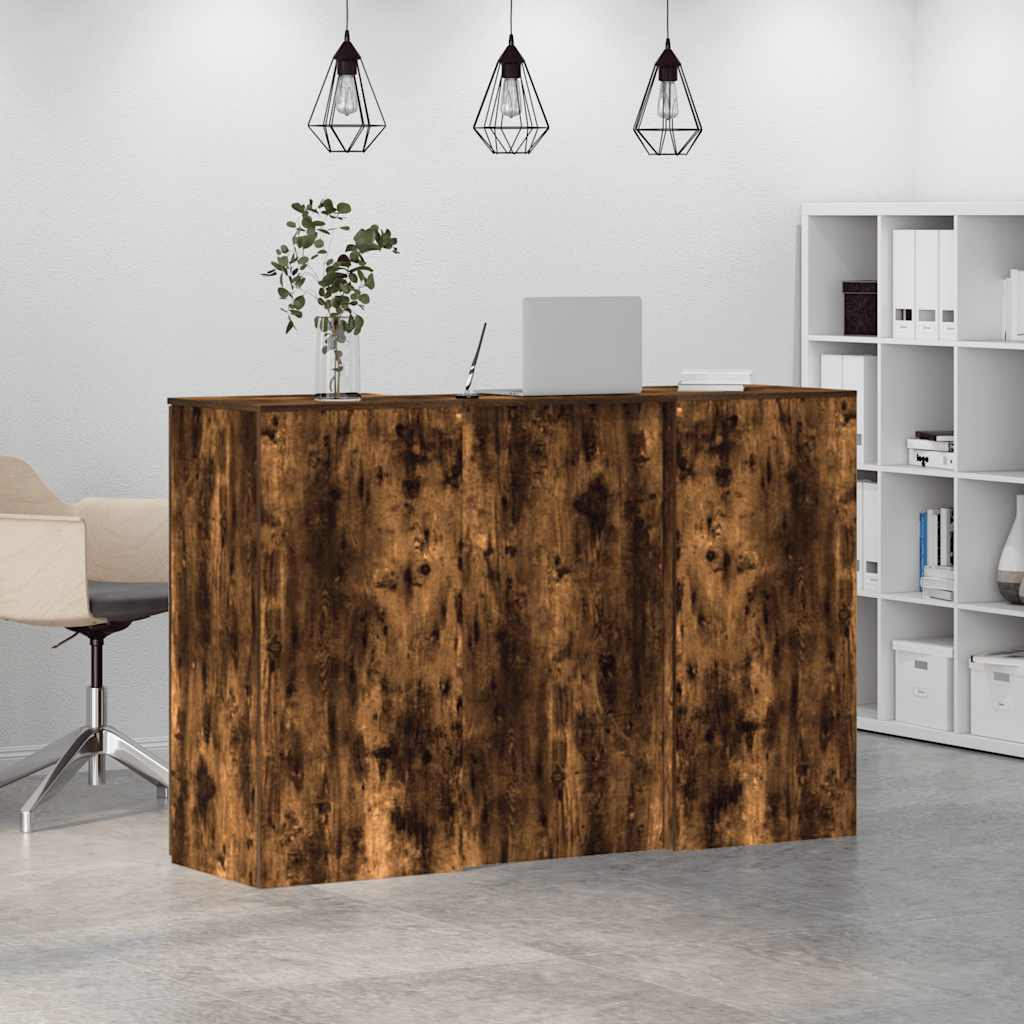 Recepční Stůl Kouřový Dub 155X50X103,5 Cm Kompozitní Dřevo