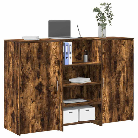 Recepční Stůl Kouřový Dub 155X50X103,5 Cm Kompozitní Dřevo