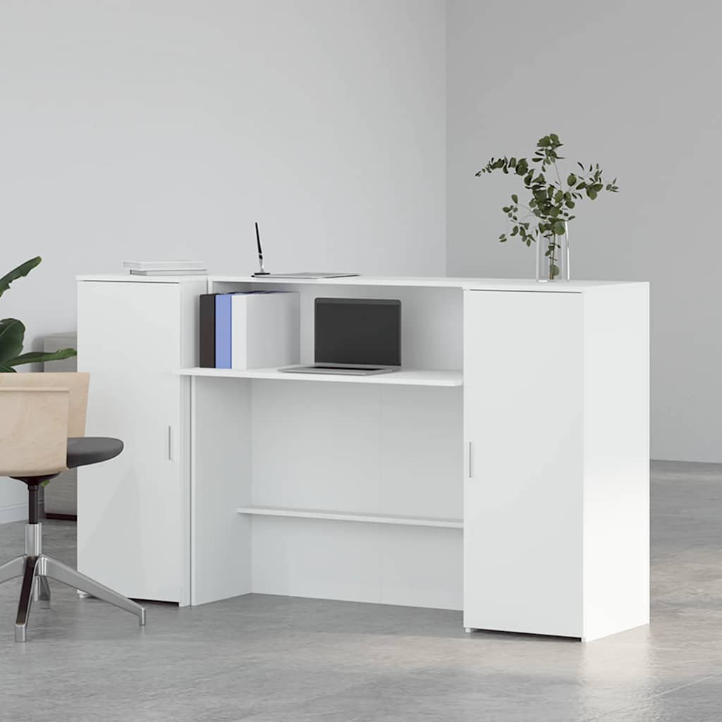 Recepční Stůl Bílý 180X50X103,5 Cm Kompozitní Dřevo