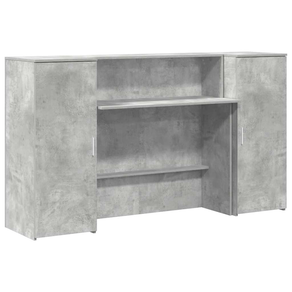 Recepční Stůl Betonově Šedý 180X50X103,5 Cm Kompozitní Dřevo