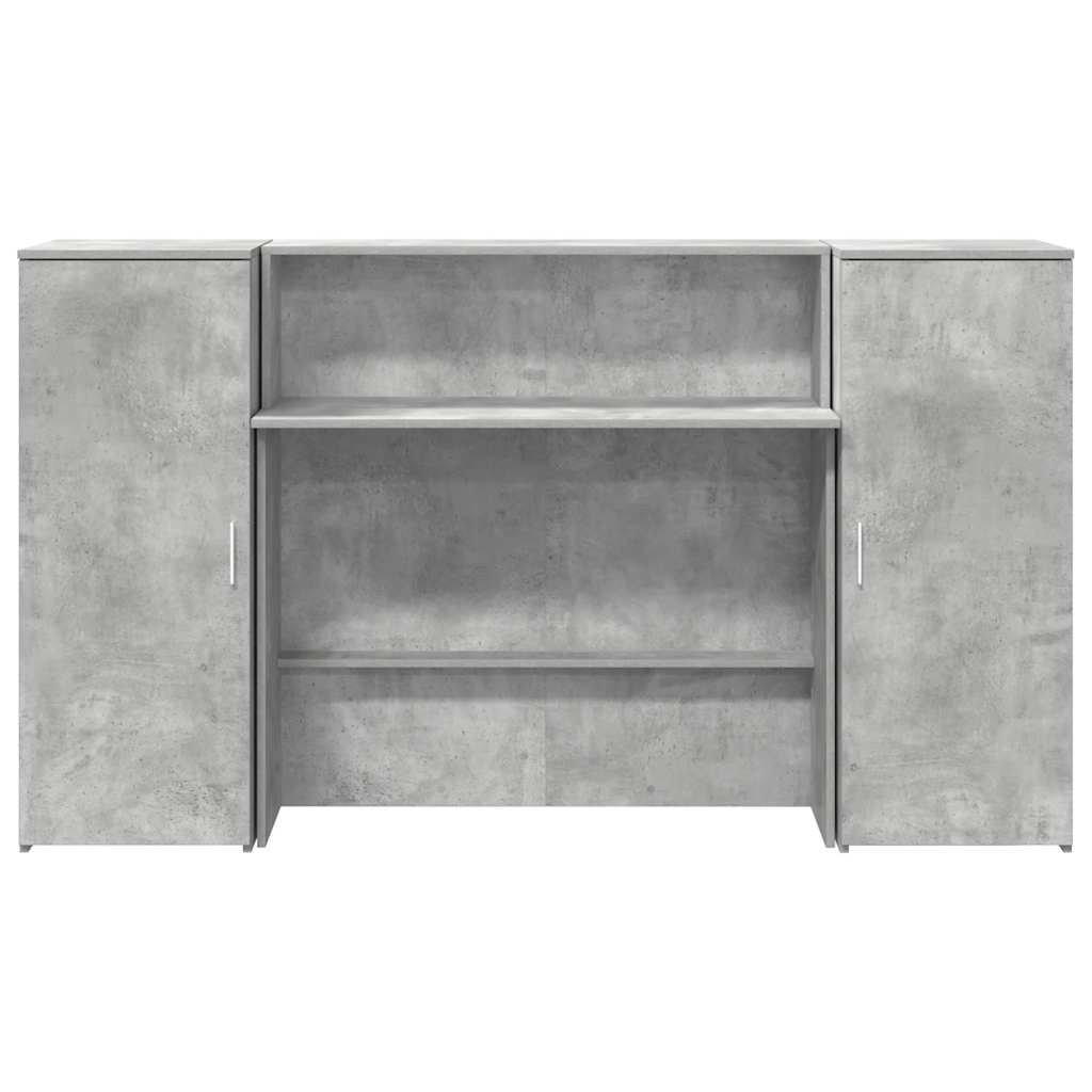 Recepční Stůl Betonově Šedý 180X50X103,5 Cm Kompozitní Dřevo