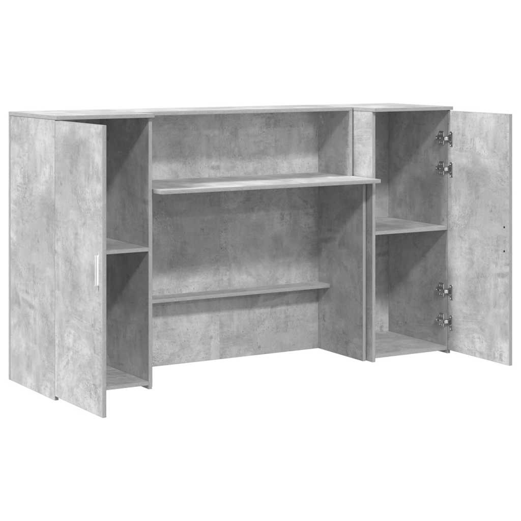 Recepční Stůl Betonově Šedý 180X50X103,5 Cm Kompozitní Dřevo