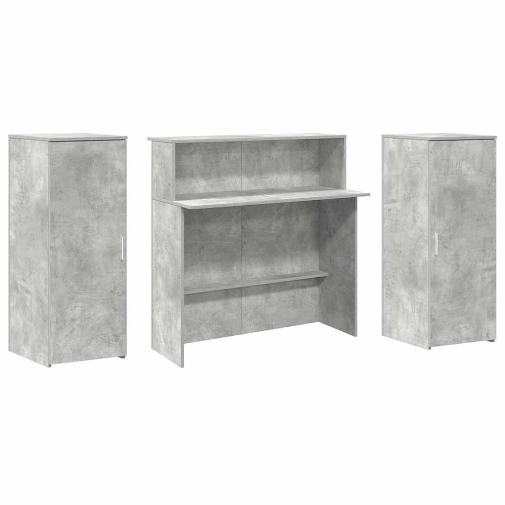 Recepční Stůl Betonově Šedý 180X50X103,5 Cm Kompozitní Dřevo