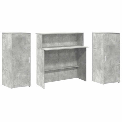 Recepční Stůl Betonově Šedý 180X50X103,5 Cm Kompozitní Dřevo