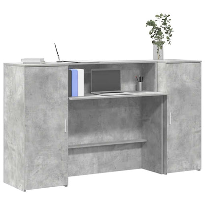 Recepční Stůl Betonově Šedý 180X50X103,5 Cm Kompozitní Dřevo