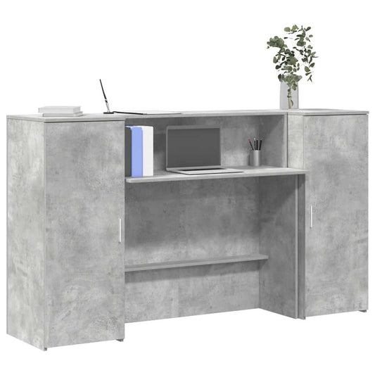 Recepční Stůl Betonově Šedý 180X50X103,5 Cm Kompozitní Dřevo