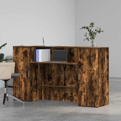 Recepční Stůl Kouřový Dub 180X50X103,5 Cm Kompozitní Dřevo