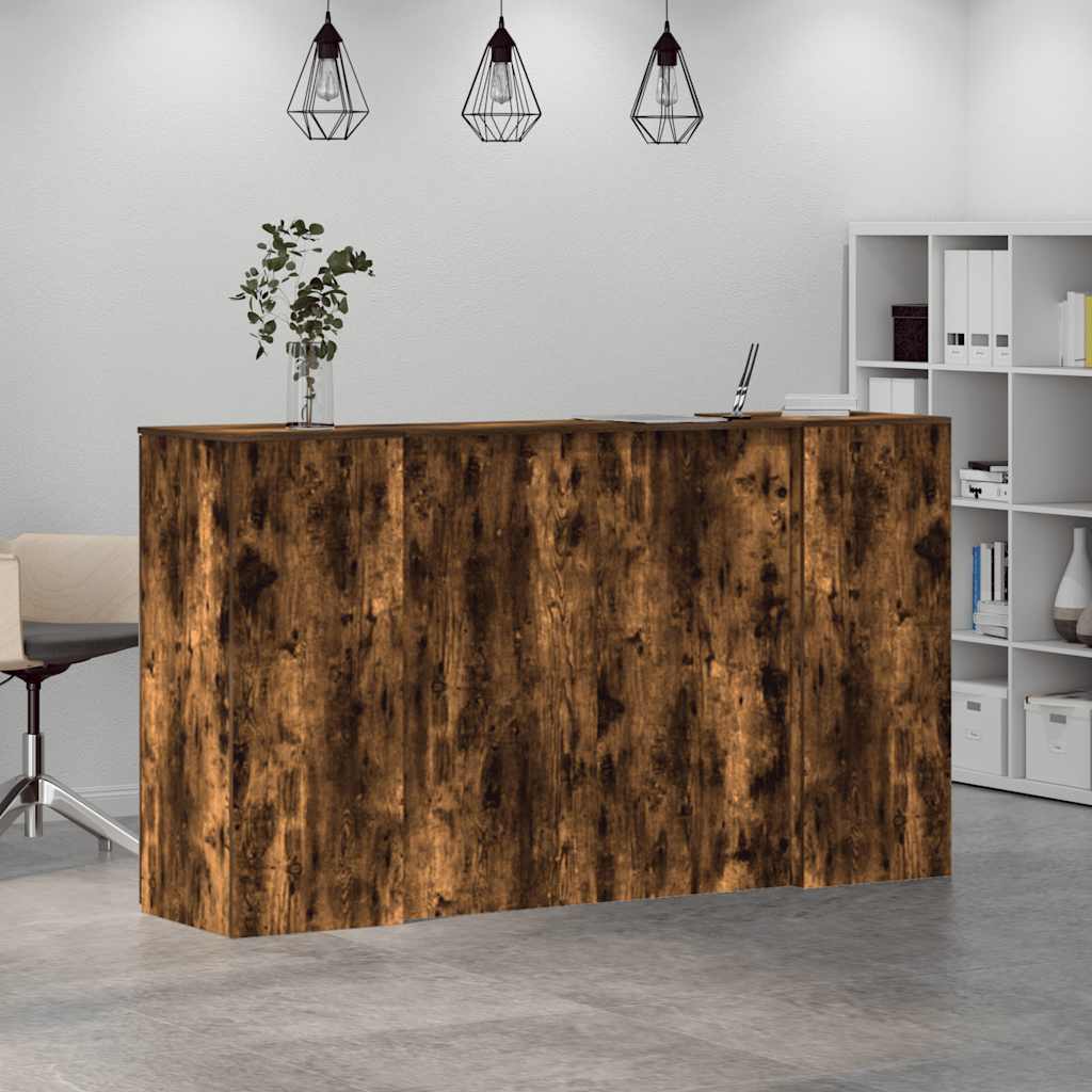 Recepční Stůl Kouřový Dub 180X50X103,5 Cm Kompozitní Dřevo