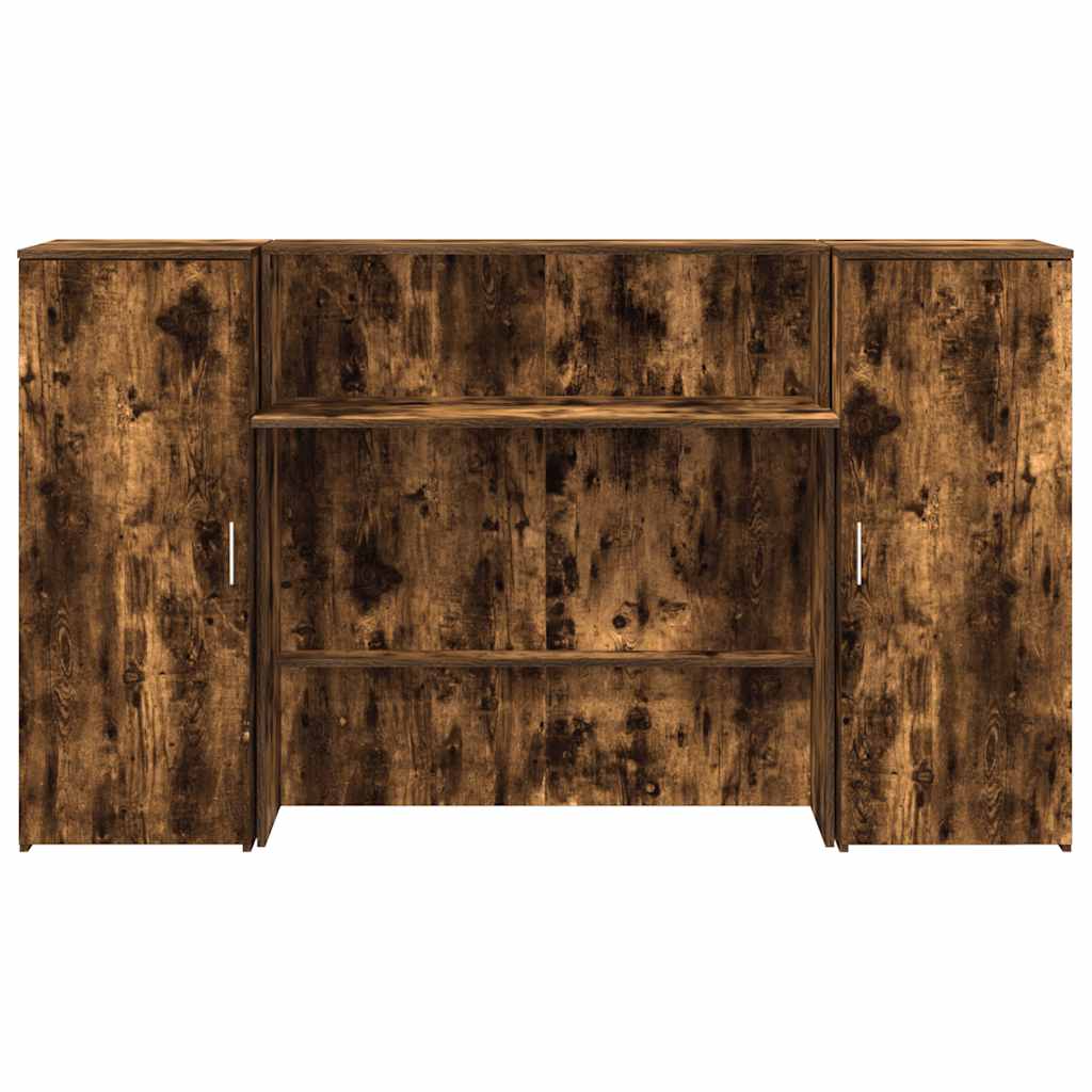 Recepční Stůl Kouřový Dub 180X50X103,5 Cm Kompozitní Dřevo