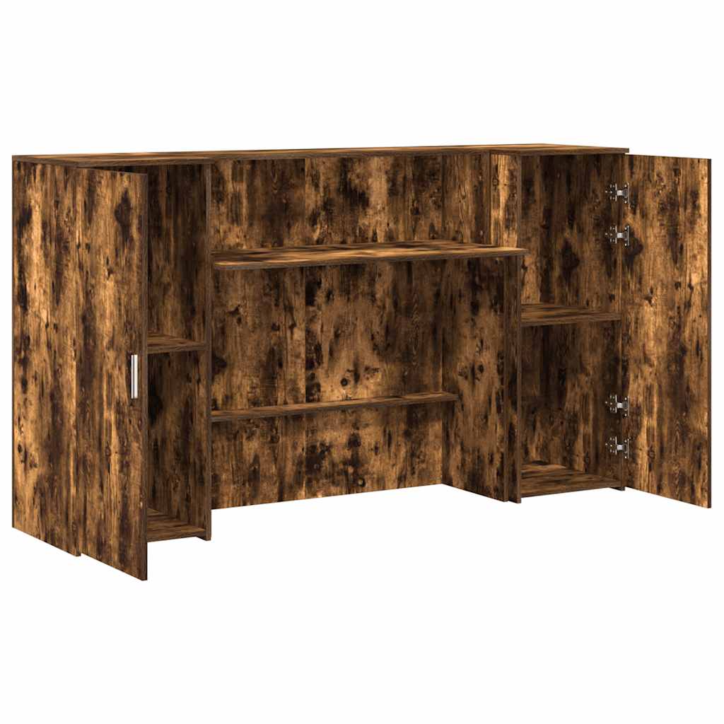 Recepční Stůl Kouřový Dub 180X50X103,5 Cm Kompozitní Dřevo