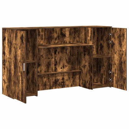 Recepční Stůl Kouřový Dub 180X50X103,5 Cm Kompozitní Dřevo