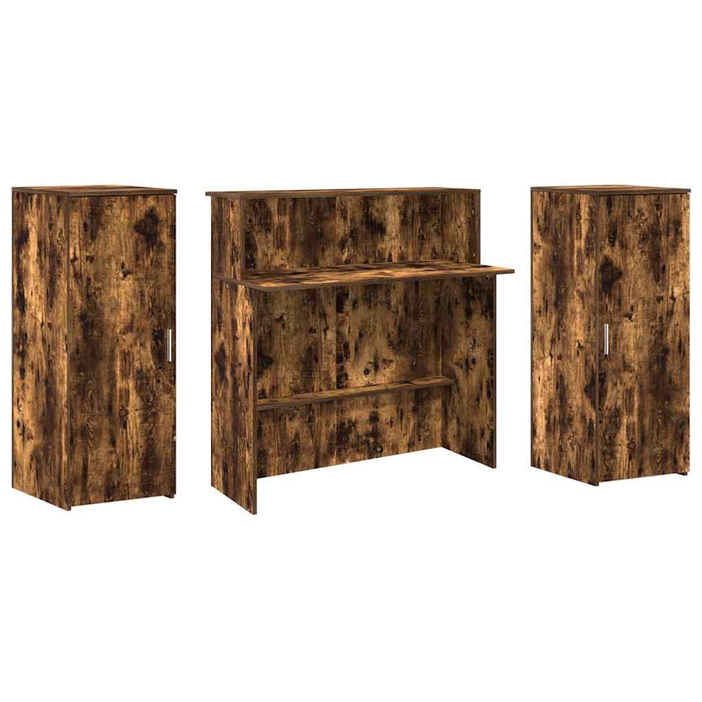 Recepční Stůl Kouřový Dub 180X50X103,5 Cm Kompozitní Dřevo