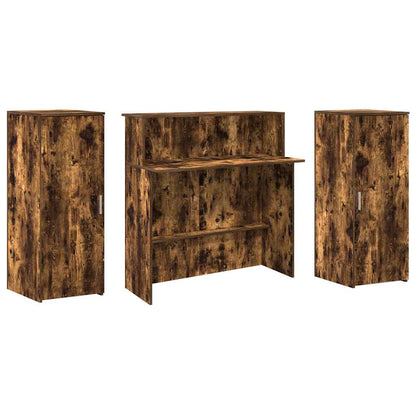 Recepční Stůl Kouřový Dub 180X50X103,5 Cm Kompozitní Dřevo