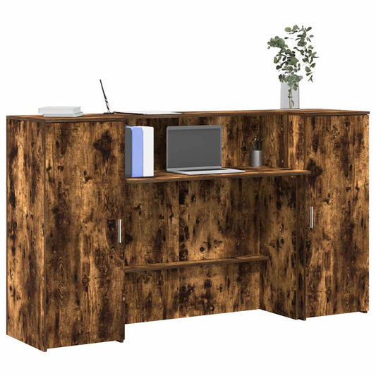 Recepční Stůl Kouřový Dub 180X50X103,5 Cm Kompozitní Dřevo