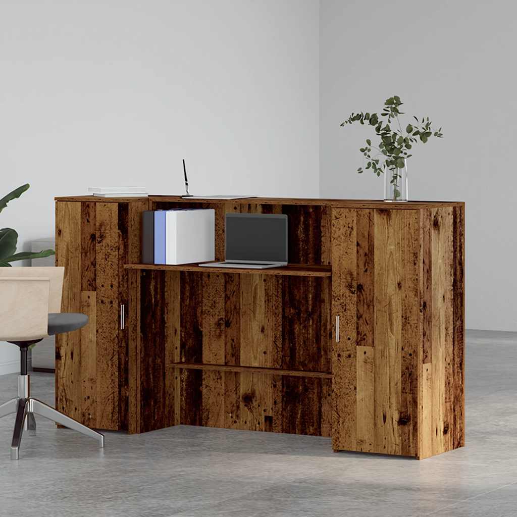 Recepční Stůl Starého Dřeva 180X50X103,5 Cm Kompozitní Dřevo