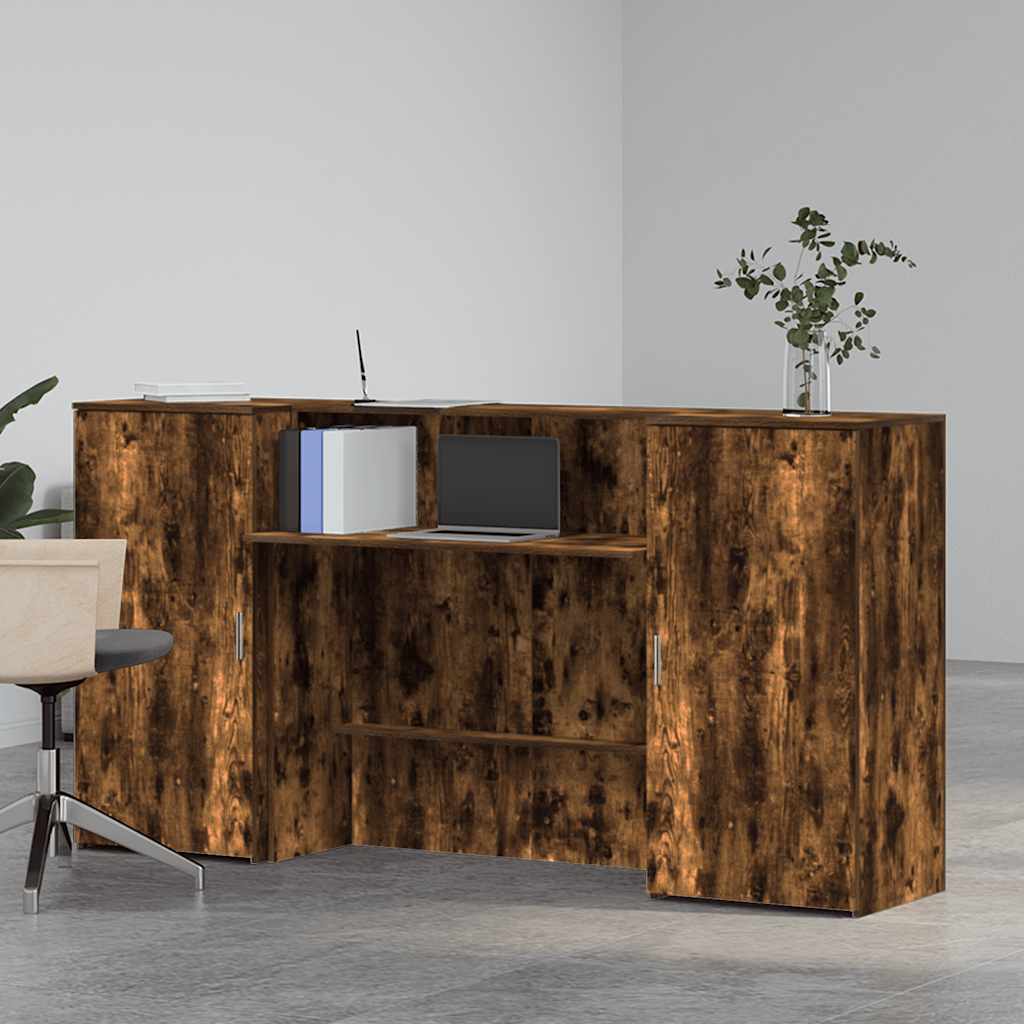 Recepční Stůl Kouřový Dub 200X50X103,5 Cm Kompozitní Dřevo