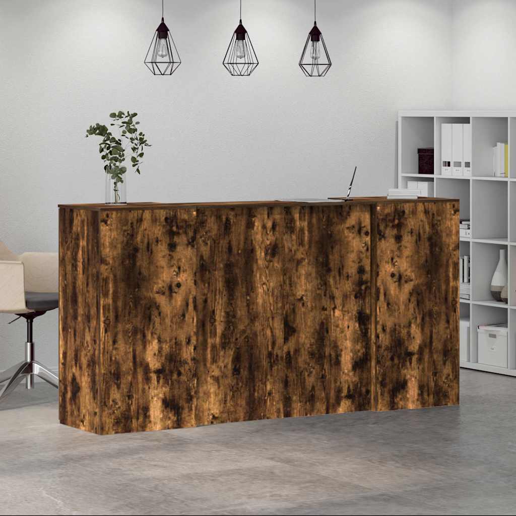 Recepční Stůl Kouřový Dub 200X50X103,5 Cm Kompozitní Dřevo