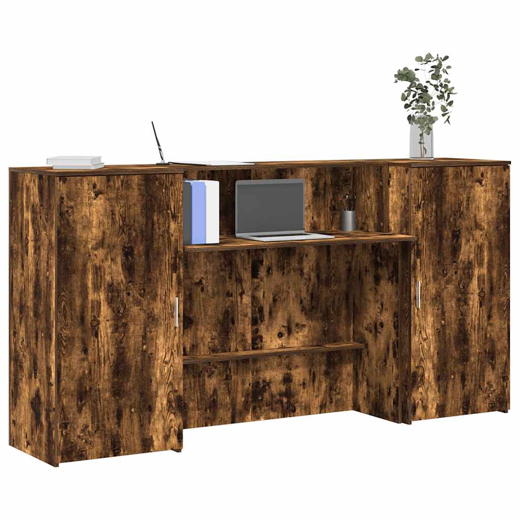 Recepční Stůl Kouřový Dub 200X50X103,5 Cm Kompozitní Dřevo