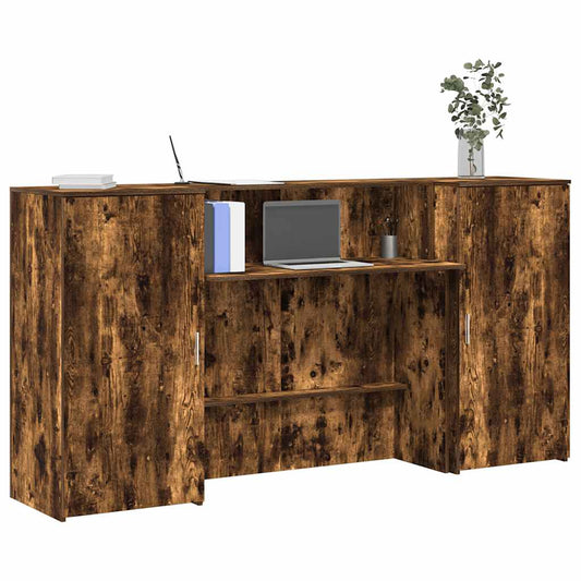 Recepční Stůl Kouřový Dub 200X50X103,5 Cm Kompozitní Dřevo