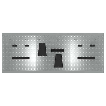 Panel Na Nářadí 3 Ks Šedá 150 X 1 X