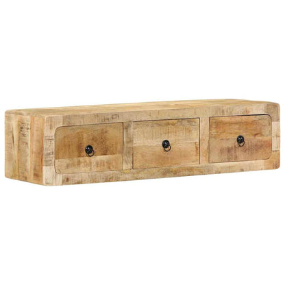 Nástěnná Tv Skříňka 100X32X25 Cm Masivní Dřevo, Surové Mango