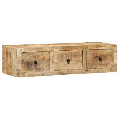 Nástěnná Tv Skříňka 100X32X25 Cm Masivní Dřevo, Surové Mango