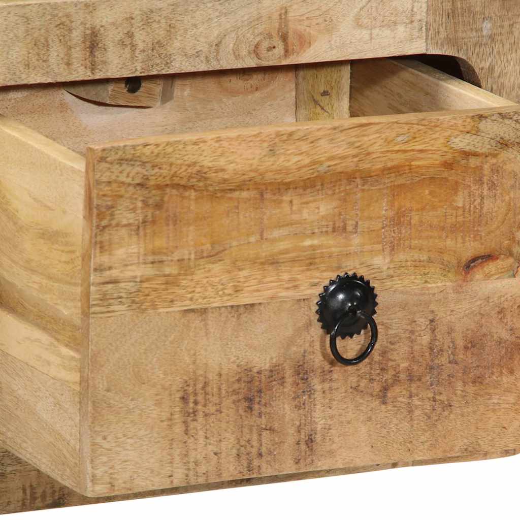 Nástěnná Tv Skříňka 100X32X25 Cm Masivní Dřevo, Surové Mango