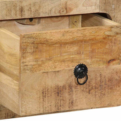 Nástěnná Tv Skříňka 100X32X25 Cm Masivní Dřevo, Surové Mango