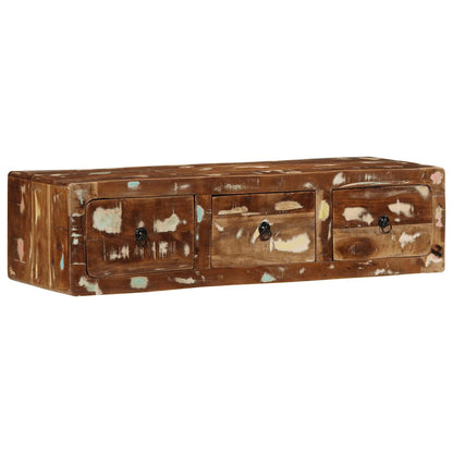 Nástěnná Tv Skříňka 100X32X25 Cm Masivní Dřevo, Surové Mango
