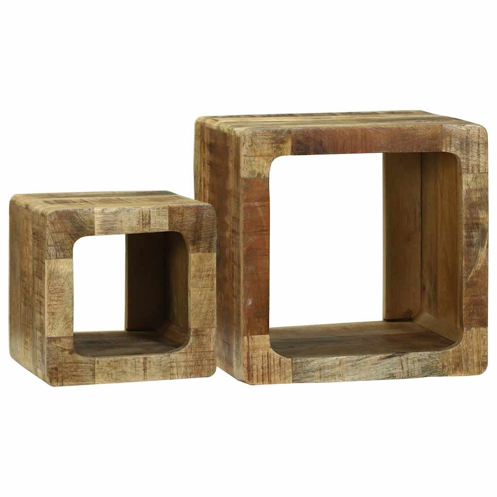 Tv Jednotky 2 Ks Hnědá 36 X 30 X 36 Cm Masivní Mangové Dřevo