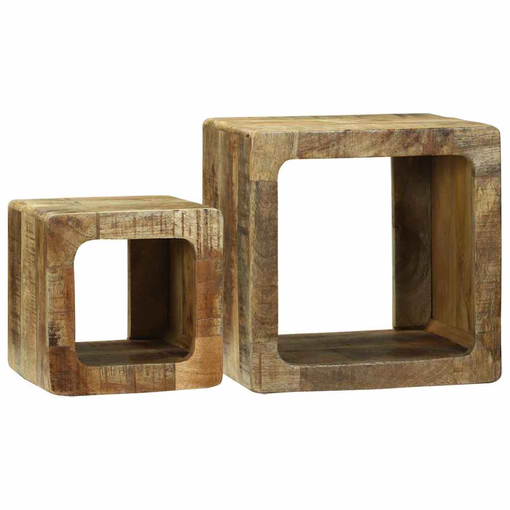 Tv Jednotky 2 Ks Hnědá 36 X 30 X 36 Cm Masivní Mangové Dřevo