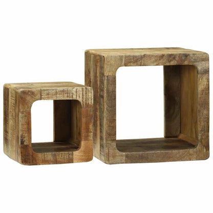 Tv Jednotky 2 Ks Hnědá 36 X 30 X 36 Cm Masivní Mangové Dřevo