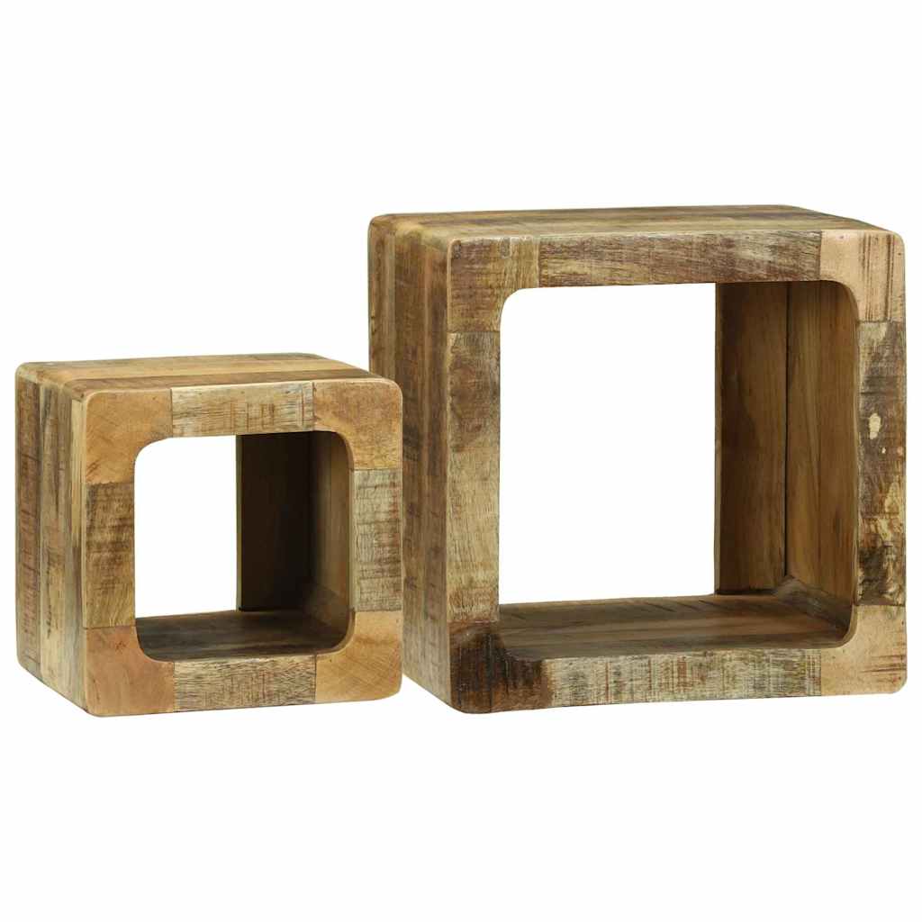 Tv Jednotky 2 Ks Hnědá 36 X 30 X 36 Cm Masivní Mangové Dřevo