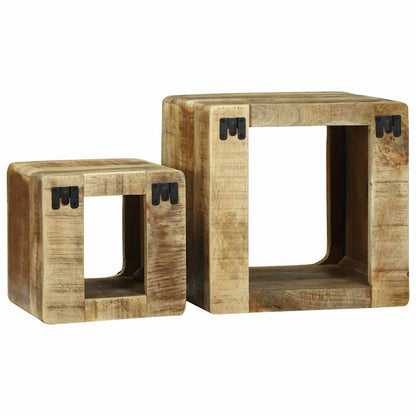 Tv Jednotky 2 Ks Hnědá 36 X 30 X 36 Cm Masivní Mangové Dřevo