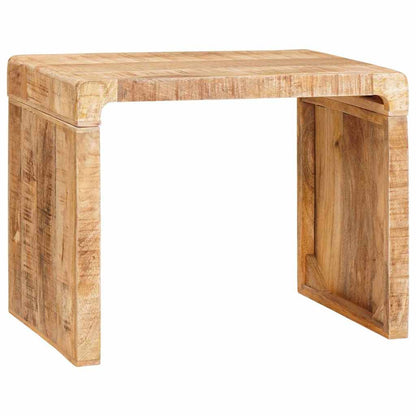 Odkládací Stolek Hnědá 60 X 35 X 46 Cm Masivní Mangové Dřevo