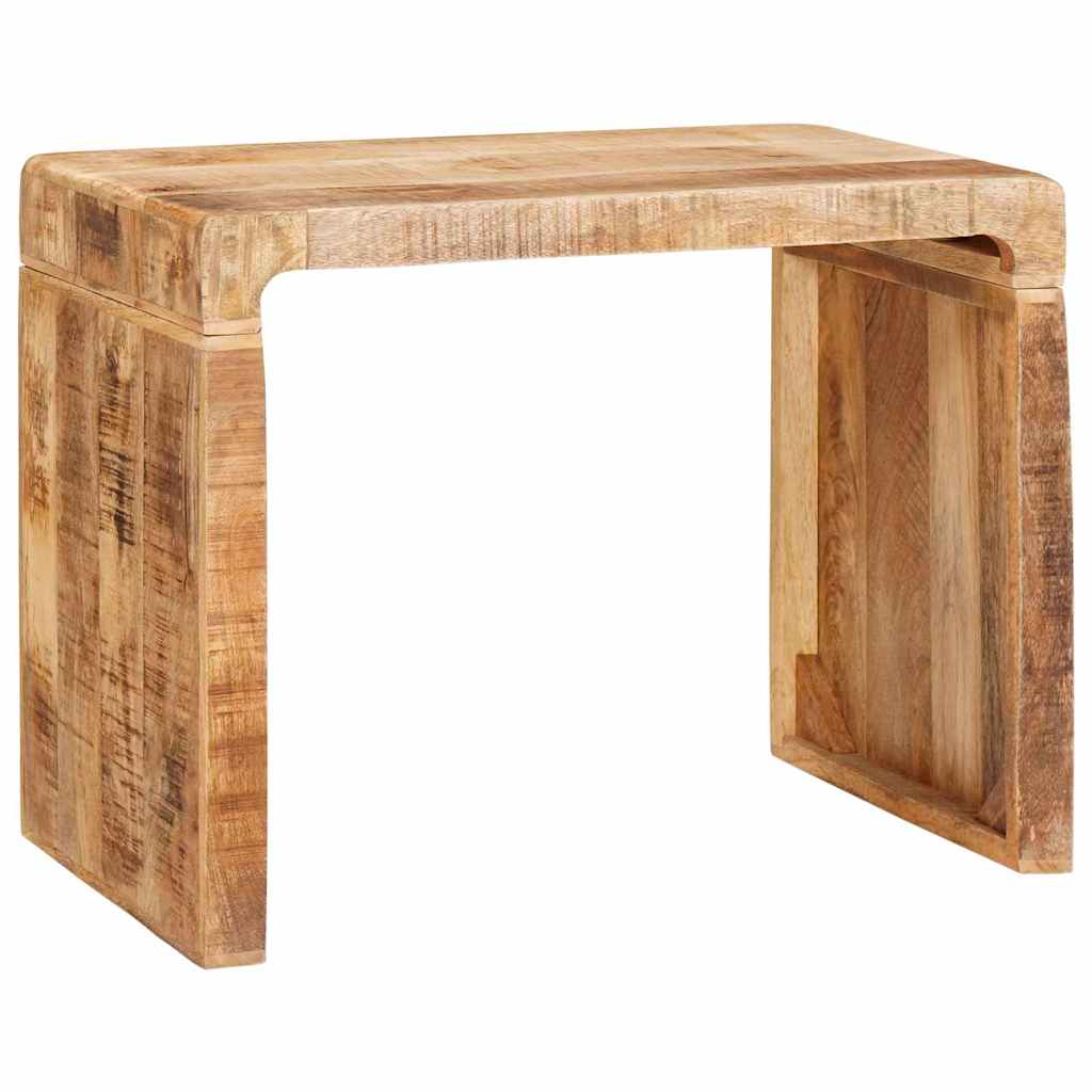 Odkládací Stolek Hnědá 60 X 35 X 46 Cm Masivní Mangové Dřevo